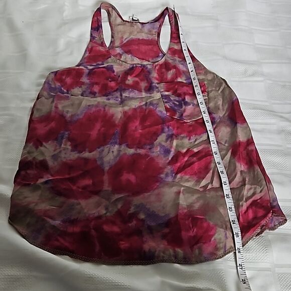 Wilfred Women's Racer Back Silk Top Hot Pink/ Beige XS - Picture 11 of 16